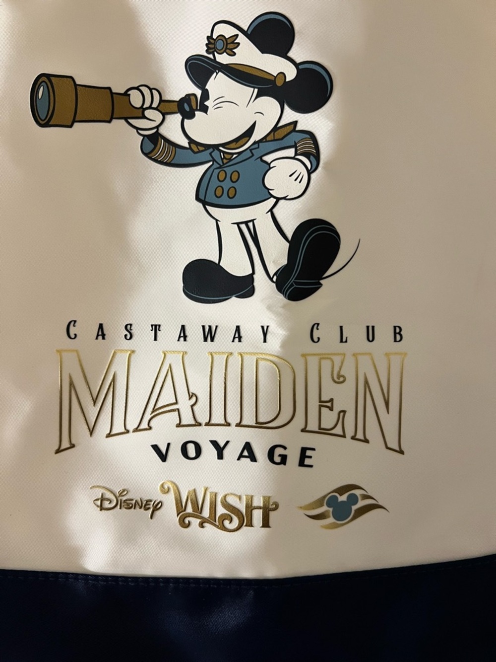 Disney Cruise Line Wish Castaway Club Inaugural Sailings Captain Mickey tote - Picture 2 of 8
